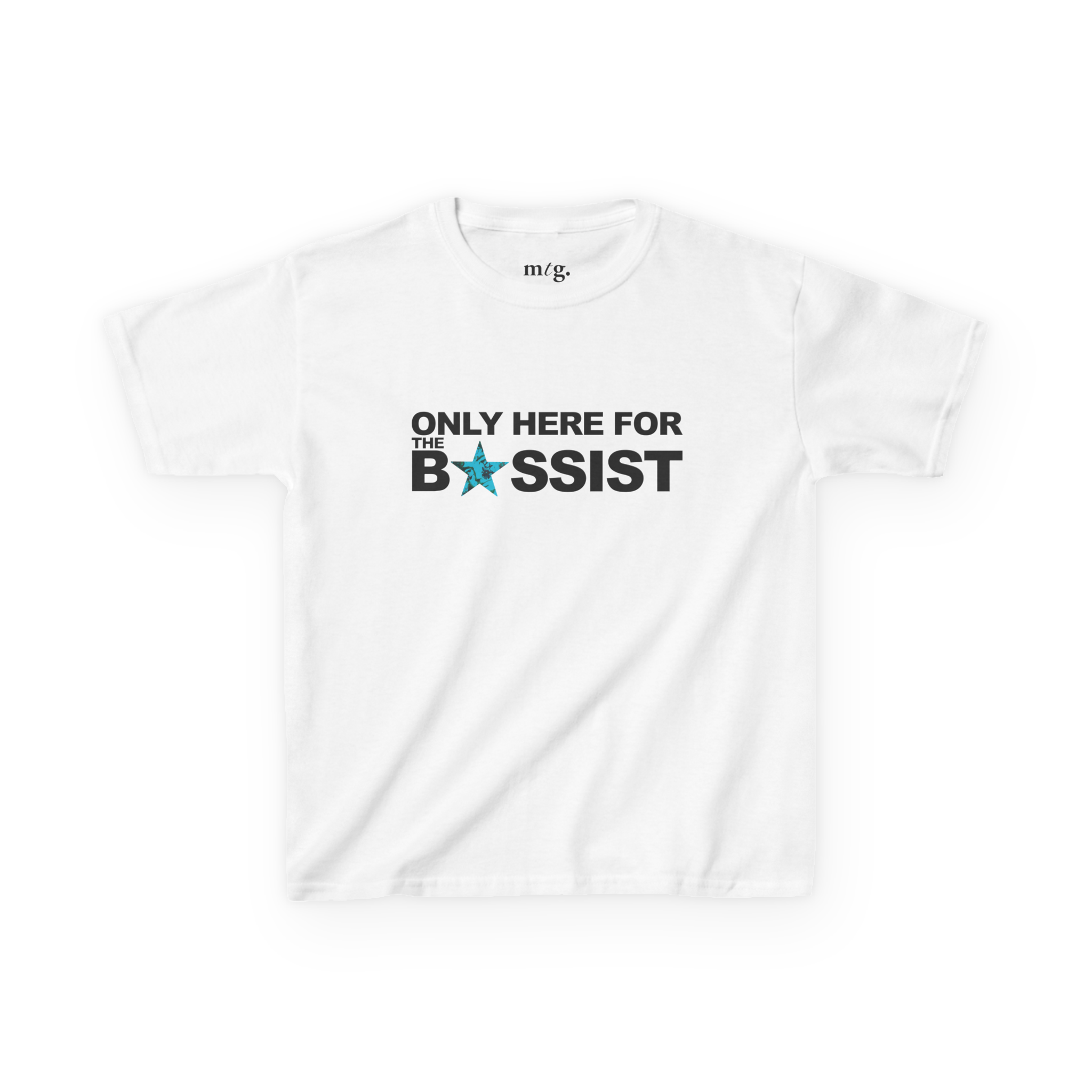 Only here for the bassist baby tee